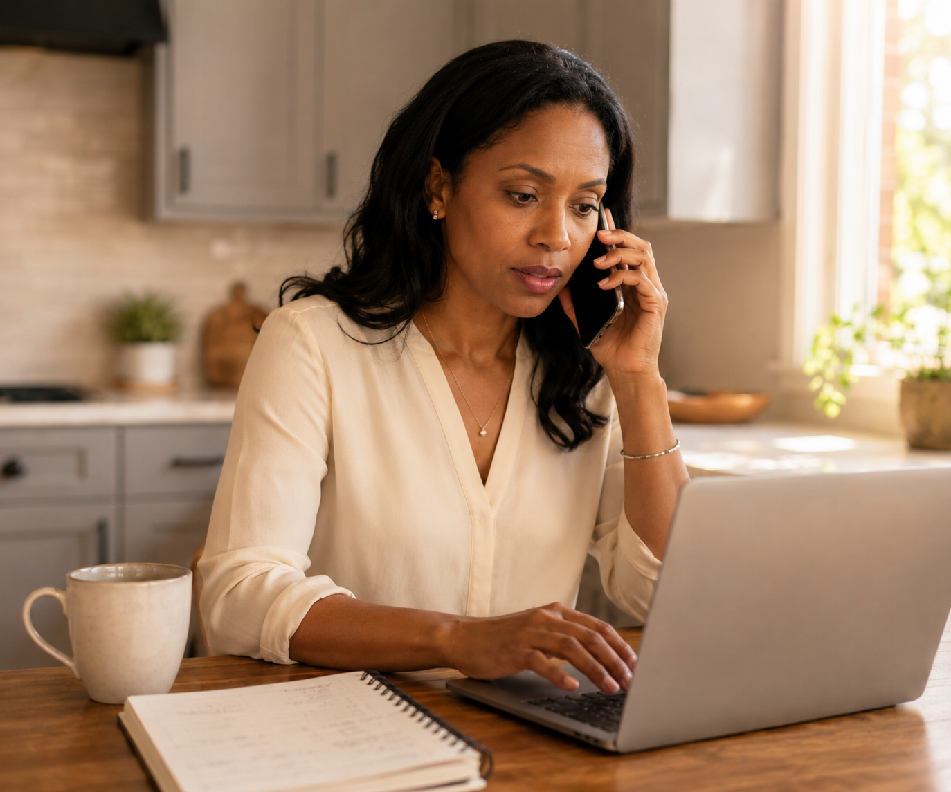 Working adult child managing caregiving